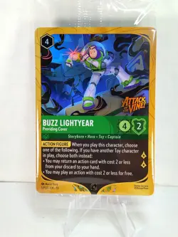 DISNEY LORCANA BUZZ LIGHTYEAR PROVIDING COVER PROMO ATTACK OF THE VINE! SEALED - Image 1