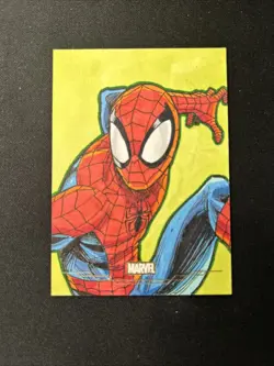 2026 Topps Chrome Marvel Spider-Man 1/1 Gold Foil Sketch Card Jason Saldajeno - Image 1