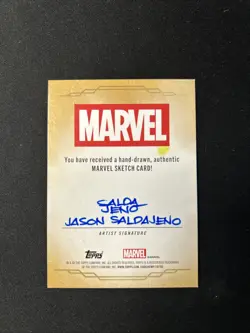 2026 Topps Chrome Marvel Spider-Man 1/1 Gold Foil Sketch Card Jason Saldajeno - Image 2