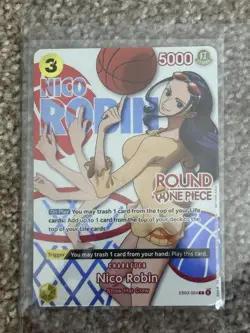 One Piece Card Game Round1 Promo Nico Robin EB03-054 English Read Desc - Image 1