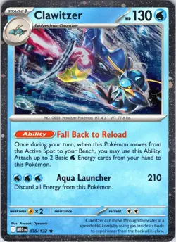 Clawitzer (Cosmos Holo) 038/132 Rare Miscellaneous Cards & Products Pokemon LP - Image 1