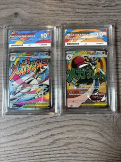 ACE 10 Mega Gardevoir Ex #032 & Mega Lucario Ex #033 Promo Pokemon Cards - Image 1