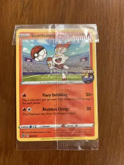 Pokemon TCG Scorbunny Promo Card On the Ball, Futsal 004/005 - Sealed - Image 1