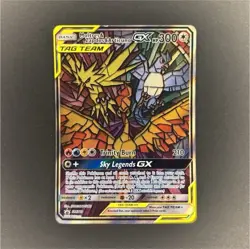 Pokemon TCG Moltres & Zapdos & Articuno GX SM210 TAG TEAM Promo Holo 2019 300 HP - Image 1