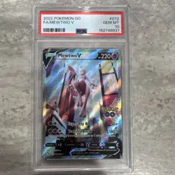 2022 Pokemon GO Mewtwo V Alternate Full Art Holo 072/078 PSA 10 - Image 1