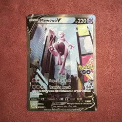 Mewtwo v (Alternate Full Art) 072/078 Pokemon Go Holo NM+ - Image 3