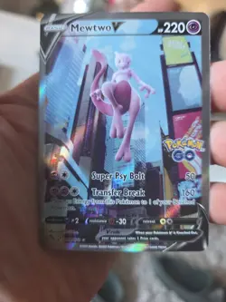 Mewtwo V (Alternate Full Art) 072/078 Pokemon GO Holo - Image 1
