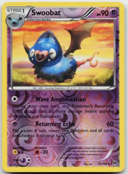 Swoobat 72/162 Uncommon BREAKthrough Pokemon Reverse Holo Near Mint - Image 1