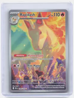 Pokemon TCG Rapidash Destined Rivals Illustration Rare Card 189/182 - Image 1