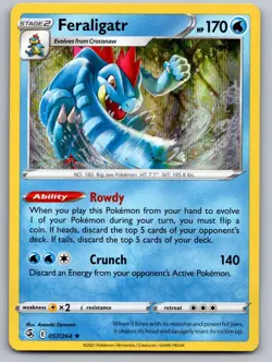 Feraligatr 057/264 Holo Rare Fusion Strike Pokemon NM - Image 1
