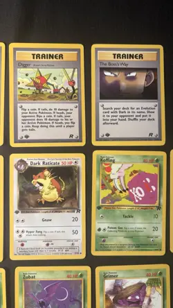 Pokemon 1st Edition TEAM ROCKET COMMON Lot Bundle 22Cards NM/LP - Image 4