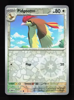 Pidgeotto 017/165 Common 151 Pokemon Reverse Holo Near Mint - Image 1
