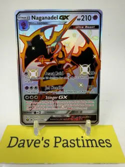 Naganadel GX SV63/SV94 LP Hidden Fates Card Pokemon P4 - Image 1