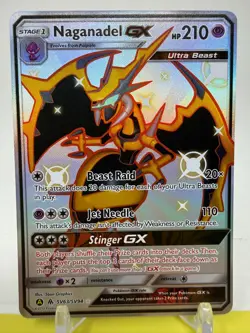 Naganadel GX SV63/SV94 LP Hidden Fates Card Pokemon P4 - Image 2