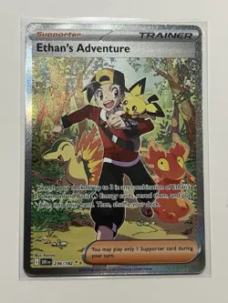 Pokemon TCG Ethan's Adventure Sv10 Hyper Rare Holo Full Art 236/182 - Image 1