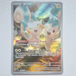 The Pokemon Company Pachirisu 208/198 SV01 Illustration Rare Full Art Holo EN - Image 1