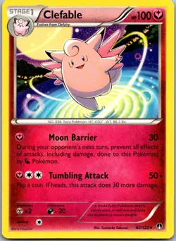 Clefable 82/122 Rare BREAKpoint Pokemon Near Mint - Image 1