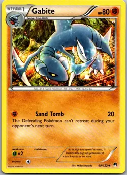 Gabite 69/122 Uncommon BREAKpoint Pokemon Near Mint - Image 1