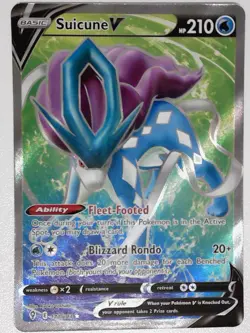 Suicune V 173/203 Ultra Rare Evolving Skies Pokemon Holo Near Mint - Image 1