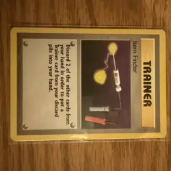 Item Finder 74/102 Rare Base Set Unlimited Pokemon LP - Image 1