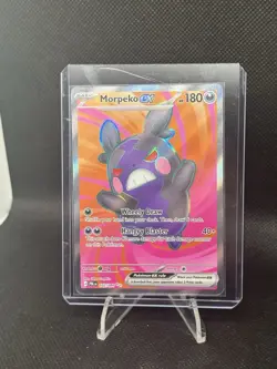 Morpeko ex 102/084 Ultra Rare Pitch Black Pokemon Holo Near Mint - Image 1