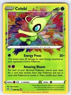 Celebi 009/185 Amazing Rare Vivid Voltage Pokemon Holo Near Mint - Image 1