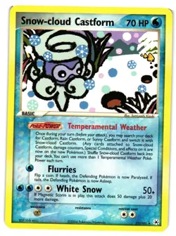Pokemon TCG Snow-Cloud Castform Hidden Legends 25/101 Rare NM - Image 1