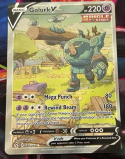 Pokemon Golurk V 182/203 SWSH07 Evolving Skies Alt Full Art Holo EN 220 HP - Image 1
