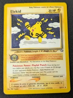 Pokemon Neo Genesis #022/111 Elekid Rare Moderately played - Image 1