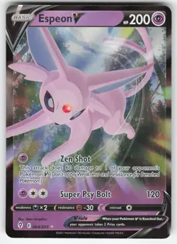 Espeon V 064/203 Pokemon TCG SWSH07: Evolving Skies NM - Image 1