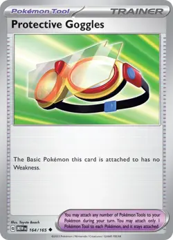 Pokemon TCG Protective Goggles #164/165 Reverse Holo SV: Scarlet & Violet 151 NM - Image 1