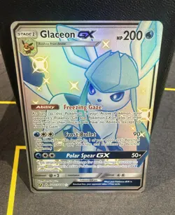 Pokemon TCG Glaceon GX SV55/SV94 Hidden Fates Shiny Vault 200 HP Shiny Holo Eng… - Image 1