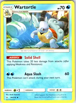 Wartortle 34/214 Uncommon Unbroken Bonds Pokemon Near Mint - Image 1