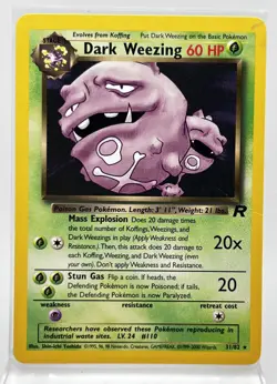 Dark Weezing 31/82 Team Rocket Pokemon Card 2000 LP - Image 1