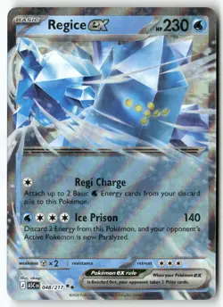 Regice ex 048/217 Double Rare Ascended Heroes Pokemon Holo Near Mint - Image 1