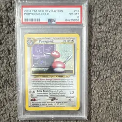 Neo Revelation Porygon2 12/64 Holo Rare Unlimited EN 70 HP PSA 8 - Image 1