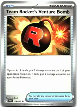 Team Rocket's Venture Bomb 179/182 Uncommon Destined Rivals Pokemon Near Mint - Image 1