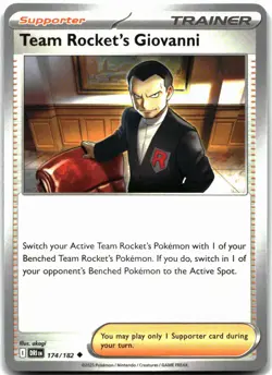 Team Rocket's Giovanni 174/182 Uncommon Destined Rivals Pokemon Near Mint - Image 1