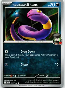 Team Rocket's Ekans 112/182 C Destined Rivals Pokemon KEIICHIRO ITO NM/M - Image 1
