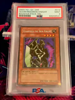 2003 Yu-Gi-Oh! Gearfried The Iron Knight BPT-012 Secret Rare - PSA Grade 9 MINT - Image 2
