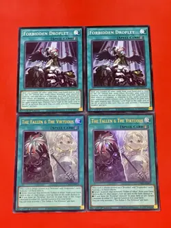 2x Forbidden Droplet + 2x The FaLLen & The Virtuous | Ultra Rare | NM | YuGiOh! - Image 1