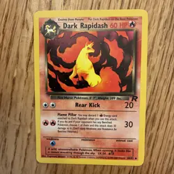 Dark Rapidash 44/82 Team Rocket WOTC 2000 Pokemon Card - LP - Image 1