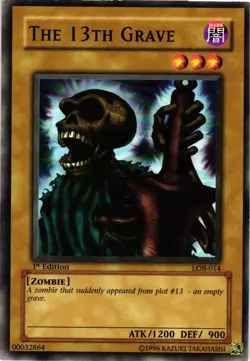 THE 13TH GRAVE MONSTER LOB-014 1ST EDITION COMMON YUGIOH NM - Image 1