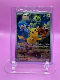 POKEMON Pikachu 027 Sv: Scarlet & Violet Promo Card Holo IR Illustration Rare - Image 1