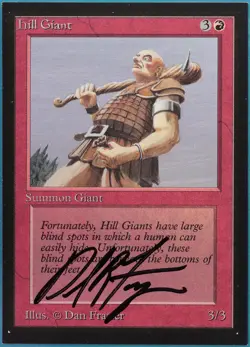 Hill Giant Collectors' Edition - International NM SIGNED CARD (387732) ABUGames - Image 1