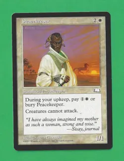 1997 Magic the Gathering - Peacekeeper - Weatherlight MTG - Image 1