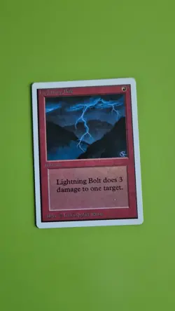 MTG LIGHTNING BOLT x1, UNLIMITED Edition. Very Good. Pre Modern, Vintage - Image 2
