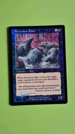 MTG FOIL RAVENOUS RATS, Urza's Destiny. Excellent. PRE MODERN - Image 2