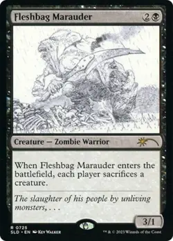 Fleshbag Marauder (Sketch Showcase) -Foil Light Play MTG Secret Lair - Image 1