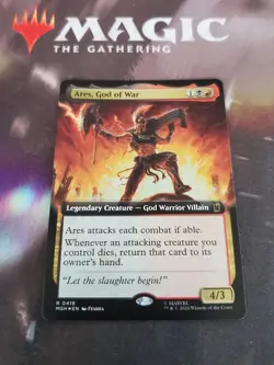 Mtg. Ares, God of War. Foil Extended Art. Marvel Super Heroes. Pack Fresh - Image 1